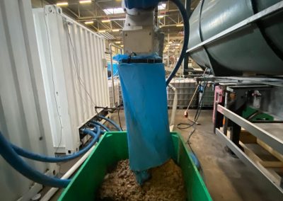 Collection of dry organic solids for biogas feedstock