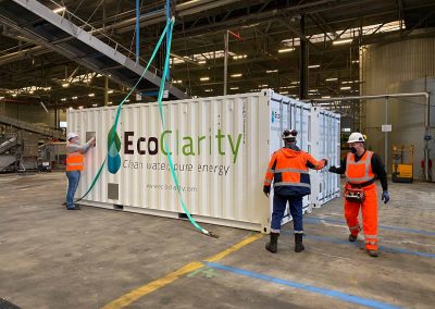 Offloading of modular grease trap waste consolidation hub